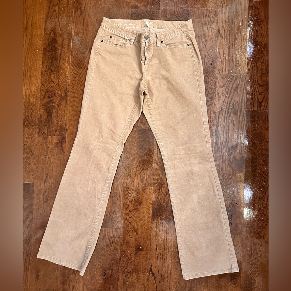 LOFT Curvy Boot Tan Corduroy Pants